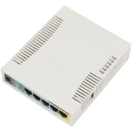 Mikrotik RB951Ui-2HnD Router WiFi de 2.4 GHz 5 Puertos Gigabit, con PoE Pasivo, Procesador 600 MHz, 128 MB RAM, USB y RouterOS L4 - Punto de Acceso